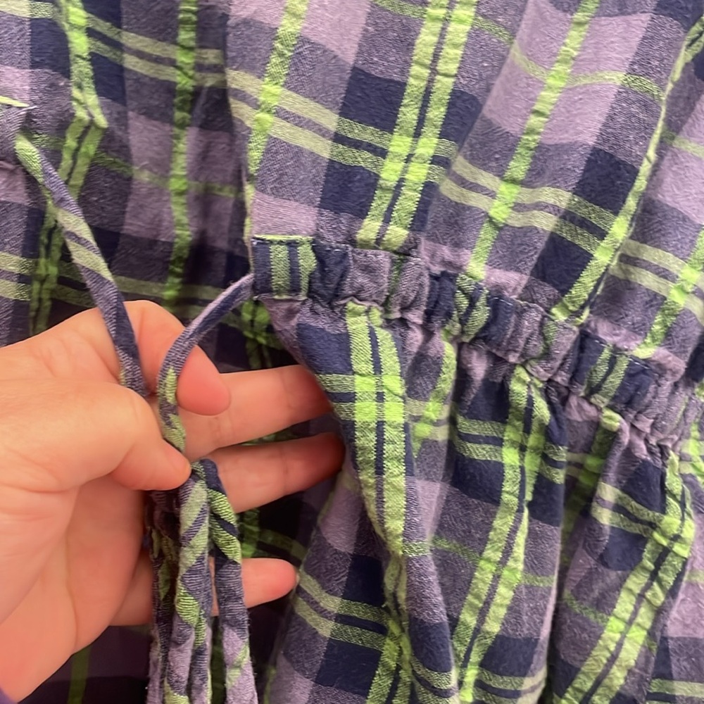 - Vintage Torrid Y2k plaid seersucker shirt size 2 grunge goth punk - Picture 6 of 7